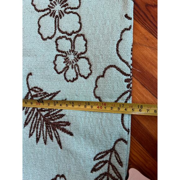 Calderia Fabric Throw Pillow Covers, Set of Two(2), Aqua/Brown, NOS - Picture 6 of 8